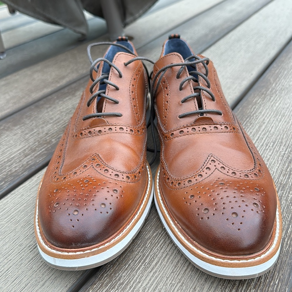 New Never Worn Cole Haan Morris Grand Wingtip Mens 11.5 British Tan - Picture 2 of 7